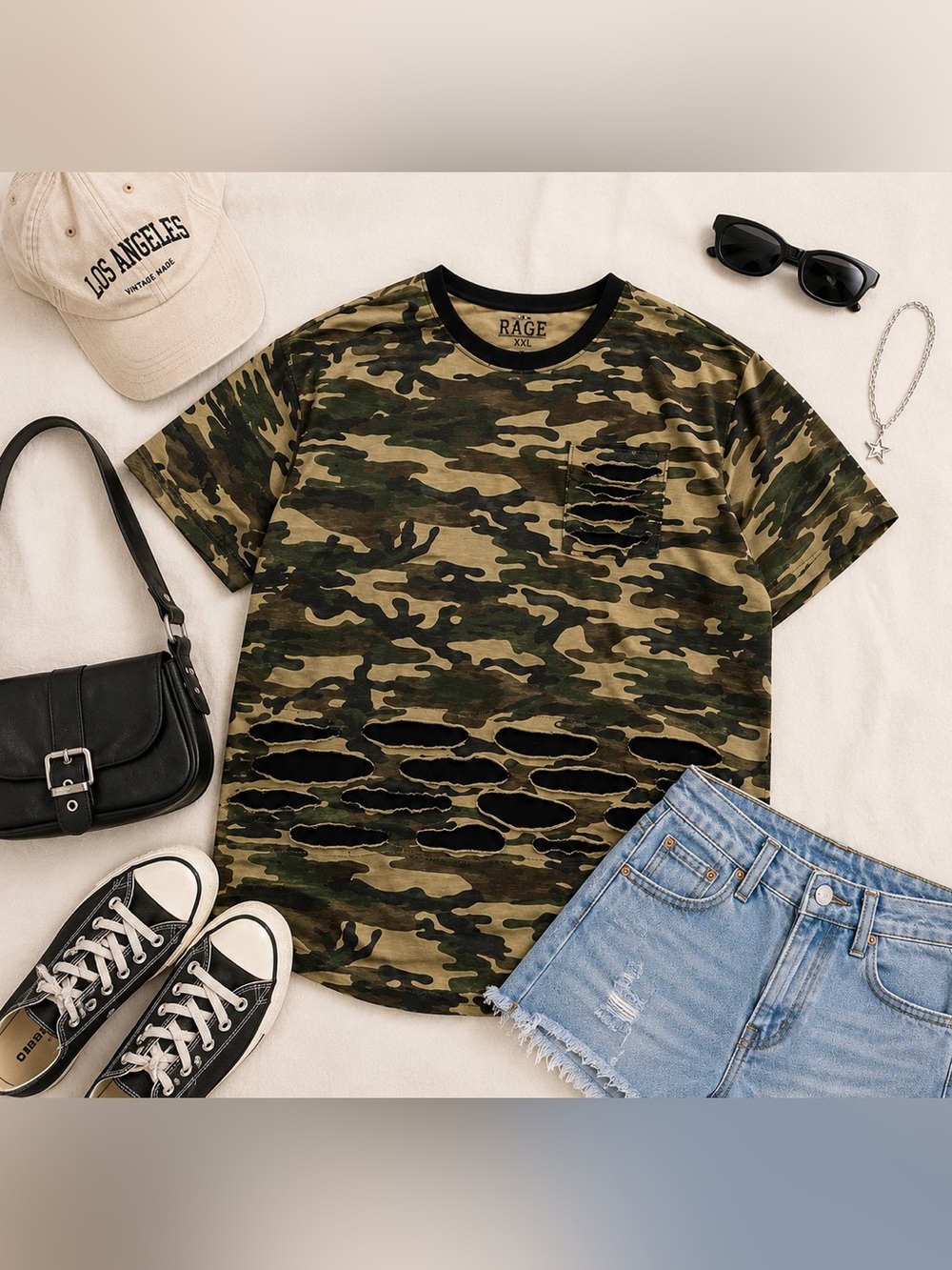 Rothco Men's Woodland Camo Short Sleeve Tee